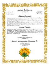 Lola Pearl Flakes Dennis Funeral Program - Back Page