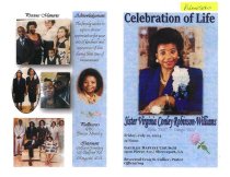 Virginia Conley Robinson-Williams's Funeral Program - Outside Page