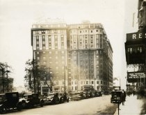 Sepia-toned glossy photo of the Hotel Tuller