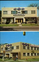 Color postcard depicting two images of the STI Sales Training Inc