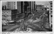 Cadillac Square from City Hall, Looking East Toward County Building.