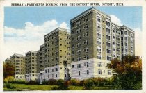 Berman Apartments Looking from the Detroit River, Detroit, Mich.