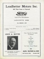 16 page souvenir program for the Eightieth Annual Burns' Concert and Ball held by the St