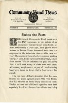 Community Fund News, No. 60, September 1927