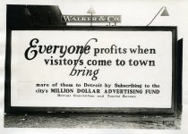 Black and white photographic print depicting a Walker & Co
