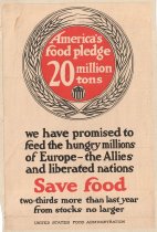 America's food pledge 20 million tons