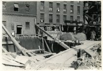Digital scan of a sepia-toned photo of the underpinning of the Hugo W