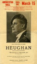Handbill advertising a performance by actor-singer William Heughan at Orchestra Hall on March 15, 1927