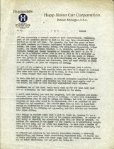 Pages two through four of a four page typewritten letter on Hupp Motor Car Corporation letterhead presumably written by Frederick Dickinson to an unknown recipient on June 7, 1926, concerning the activities of the company's advertising department and the 