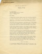 Forwarded typewritten unsigned letter from Frederick Dickinson of the Hupp Motor Car Company to Ralph Yonker