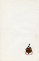 Half-folded invitation and envelope to the placing of the memorial tablet for Lizzie Merrill Palmer at Merrill-Palmer School on October 21, 1927