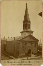 Cabinet card depicting the former St. Mary Catholic Church