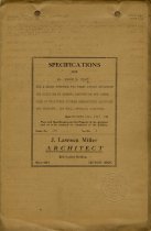 Specifications for Mr. George M. Flood for a Brick Veneered Two Story Single Residence and Solid Brick Garage, Located on the South Side of Fullerton Between Broadstreet Boulevard and Petoskey, Lot #301, Detroit, Michigan.