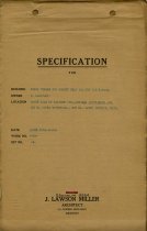 Specification for - Building: Brick Veneer Two Family Flat and Two Car Garage, Owner: I. Satovsky, Location: South Side of Calvert Ave. Between Fourteenth Ave. and LaSalle Boulevard, Lot 1233, Detroit, Michigan.