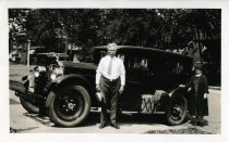 Black and white print of J