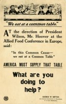 World War I poster printed on white paper with black lettering