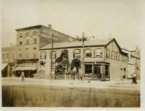 Sepia-toned photograph of the home of Wilhelmina Sherlock (widow of James) at 335 Jefferson Avenue