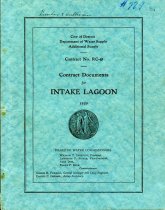 Contract No. RC-9, Contract Documents for Intake Lagoon, 1929