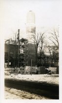One sepia-toned photograph of the Herman Kiefer Hospital power house building under construction