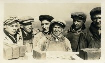 One sepia-toned photograph of construction workers who were working on the power house construction at Herman Kiefer Hospital