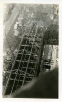 One sepia-toned photograph of the coal bunkers under construction at the Herman Kiefer Hospital power house