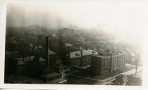 One sepia-toned photograph of the Herman Kiefer Hospital complex in Detroit
