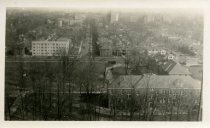 One sepia-toned photograph of the Herman Kiefer Hospital complex in Detroit