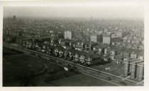 One sepia-toned photograph of the Herman Kiefer Hospital complex in Detroit