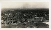 One sepia-toned photograph of the Herman Kiefer Hospital complex in Detroit