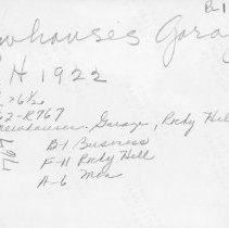 [Newhouses Garage, 1922]