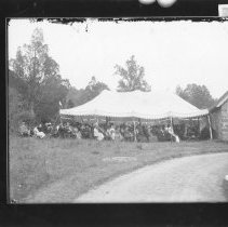 [Dr. A.B. Baker and Troops in Tent, 1908]