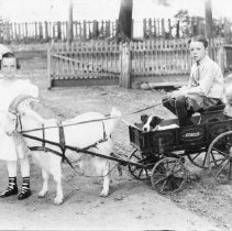 [Smalley Family Children with Goat Cart]