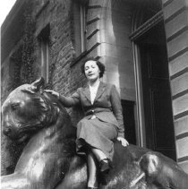 [Evelyn Dolsky in front of Nassau Hall]
