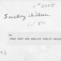[Smalley Family Children with Goat Cart]