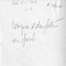 [Marquand Daughters on Porch]