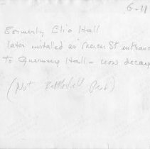 [Clio Hall Columns at Guernsey Hall Entrance]