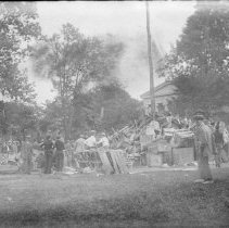 [Bonfire behind Nassau Hall]