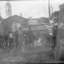 [Bonfire behind Nassau Hall]