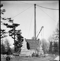 [Princeton Battle Monument under construction]