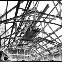 [Construction workman at Holder Hall]