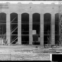 [Exterior of a Palmer Stadium under construction]
