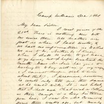 Letter. Cornelius Williams Tolles to Mary J. Tolles Vreeland.