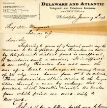 Letter. W.T. Westbrook to Allan Marquand