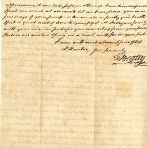 Letter. Erkuries Beatty to James Hunter Ewing