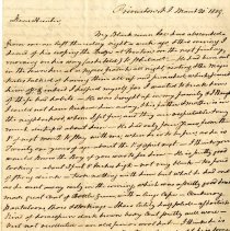 Letter. Erkuries Beatty to James Hunter Ewing