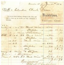 Receipted bill. W.L. and L.M. Hendrickson to Elisha Clarke.
