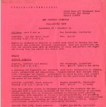 Art Workshop Schedule, Fall Winter Term, for Studio-on-the-Canal