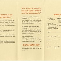 Arts Council of Princeton membership brochure