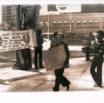 Aliya Hassen Protesting Conditions of VA Hospitals