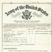 Army Seperation Papers